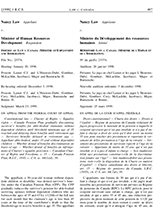 Law v Canada(Minister of Employment and Immigration), [1999]
