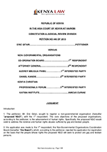 Eric Gitari v NGO Board & 4 others [2015], Petition 440 of 2013