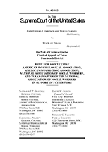 American Psychological Association, Brief for Amici Curiae, Lawrence v. Texas (January 2003)