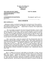 Ang Ladlad v Commission on Elections, Supreme Court of the Philippines, 2010