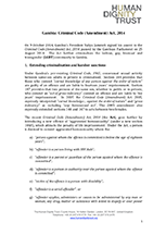 Briefing on Gambia’s Criminal Code (Amendment) Act, 2014