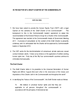 Opinion on the Draft Commonwealth Charter 2012