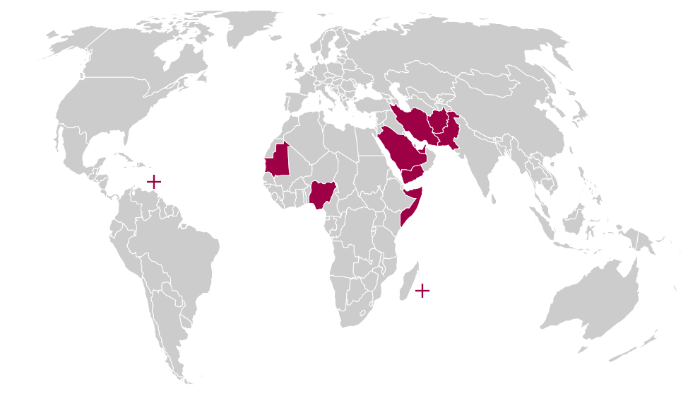 Countries map