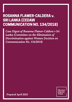 Rosanna Flamer-Caldera v Sri Lanka (CEDAW) Case Digest